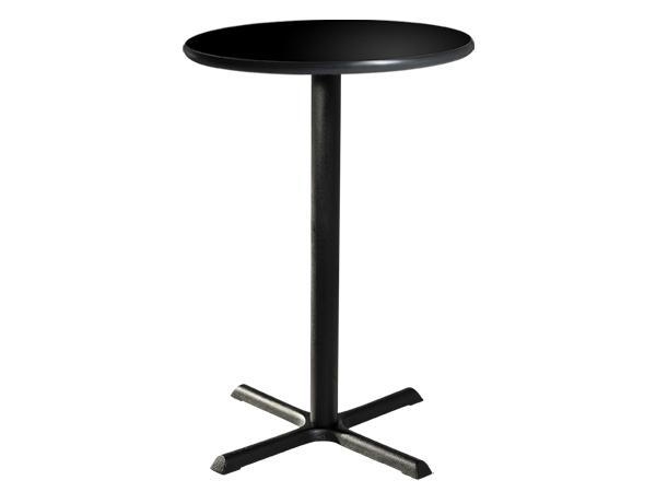 CEBT-028 | 30" Round Bar Table w/ Black Top and Standard Black Base -- Trade Show Furniture Rental